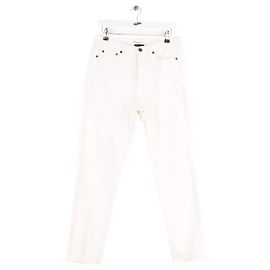 Saint Laurent Jeans de corte reto brancos Branco
