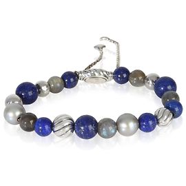Pulseira David Yurman em prata de lei com elementos de lápis-lazúli e labradorite Outro