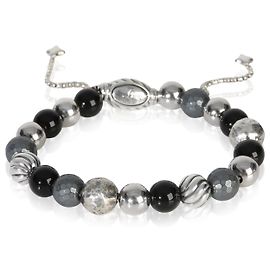 Pulseira David Yurman em prata de lei com elementos de ônix e hematite Outro