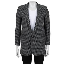 Saint Laurent Hahnentritt Wolljacke, NWOT, FR36/S Gebraucht Andere