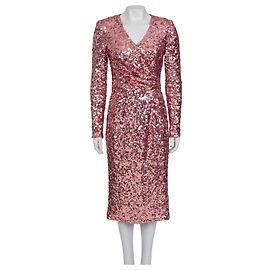 Robe à sequins rose Dolce & Gabbana - Taille M/IT42 Occasion Autre