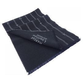 Louis Vuitton Monogram Stripes Schal Braun Schwarz