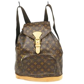 Louis Vuitton Vintage Montsouris Backpack Monogram Canvas GM Brown