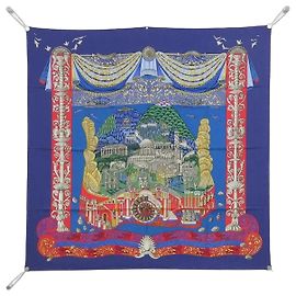 Hermès Hermes L'ATLANTIDE Carré Schal Blau