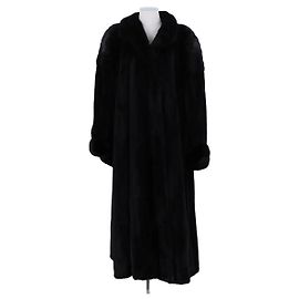 Vintage Brown Fur Coat Brown