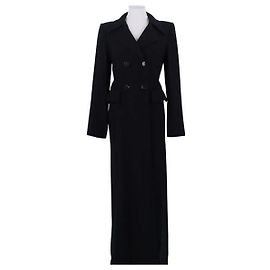 Plein Sud Black Wool Trench Coat Black