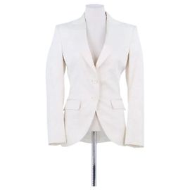 Dolce & Gabbana Seidenjacke ecru Roh