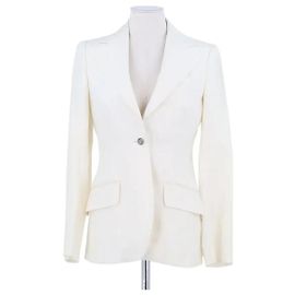 Dolce & Gabbana Leinenjacke ecru Roh