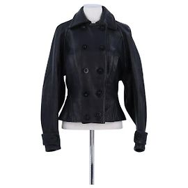 Barbara Bui Lederjacke Schwarz Schwarz