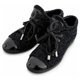 Chanel tweed sneakers Navy blue