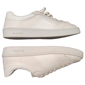 Sandro White Leather Sneakers White
