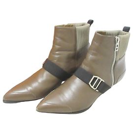 Hermès Bottines courtes en cuir SHOCKY Hermes Marron