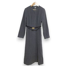 Autre Marque Snidel Wool Dress Long Coat Brown