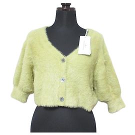 Autre Marque Cárdigan de punto de hilo de pluma GRACE CONTINENTAL Amarillo