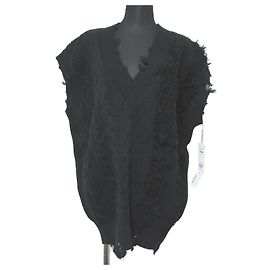 Autre Marque GRACE CONTINENTAL Crash Knit Pullover Black