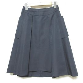 Autre Marque Gonna svasata arricciata Rene Blu Blu navy