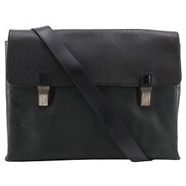 Borsa a tracolla Louis Vuitton Saratov GM Taiga Nero