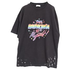 Top in cotone Balenciaga Nero Multicolore