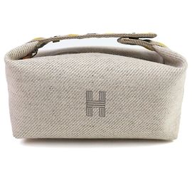 Hermès Hermes BRIDE A Pouch Bolsa de lã Outro Cinza