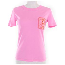 Hermès Camiseta de algodón Hermes Canoe Chne Rosa