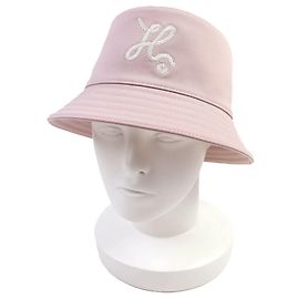 Hermès Sombrero Bucket de Algodón Hermes Harper Nautic H logo Rosa