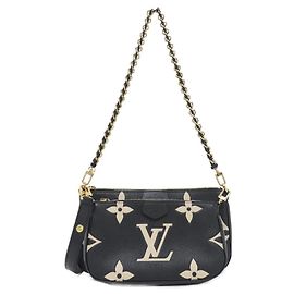 Borsa a tracolla Louis Vuitton Bicolor Monogram Empreinte Nero Beige