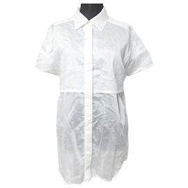 Autre Marque Camicia in chiffon trasparente Diagram Bianco