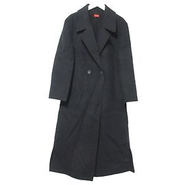 Autre Marque DES PRES Wool Melton Long Coat Black