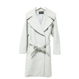 Autre Marque Cappotto lungo con cintura e grande collo ESTNATION Marrone