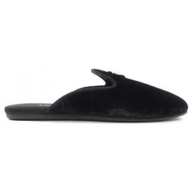 Prada 1S386N Samt-Sandalen Schwarz