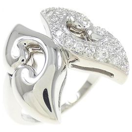 Bulgari Bvlgari Platinum Diamond Ring Size 9.5 Silvery