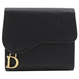 Dior Compact Wallet Calf Compact Wallet Black