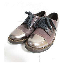 Autre Marque Scarpe Derby Brunello Cucinelli in pelle con lacci Marrone