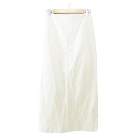 Autre Marque NOTHINGEVERYTHING PU Coating Long Skirt White