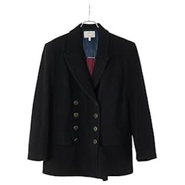 Armani Wool Polyamide Coat Blue Navy blue