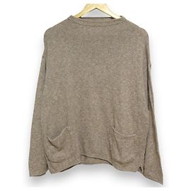 Autre Marque 45R 908 Uma Pullover aus Super Gauze Strickware Braun Beige