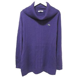 Autre Marque Pull en maille à col montant Lacoste Violet