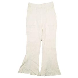 Autre Marque Pantalones de algodón waffle Ray BEAMS Blanco Blanco roto