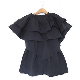 Autre Marque Camicetta con volant sovrapposti CITYSHOP Nero