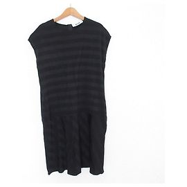 Autre Marque MSGM Streifenkleid Schwarz