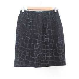 Autre Marque ADORE Lame Pattern Tight Mini Skirt Black