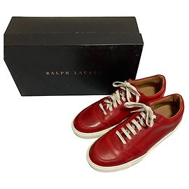 Ralph Lauren SIDMOUTH Ledersneaker Rot
