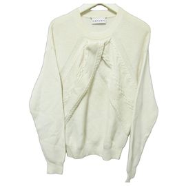 Autre Marque Malha de lã com design de tranças Carven Branco