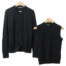 Conjunto de malha 2way em lã 100% Versace Preto