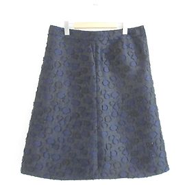 Autre Marque Gonna Sonia Rykiel in jacquard floreale Nero Blu navy
