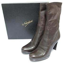 Autre Marque Botas de couro macio NEBULONI E. Marrom Bronze