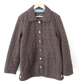 Coach Signature Nylon Quilted Jacket Brown Blue
