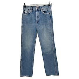 Vaqueros Re/Done de algodón azules talla 28 Azul