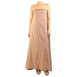 Brunello Cucinelli Pink monili silk maxi dress - size M Pink