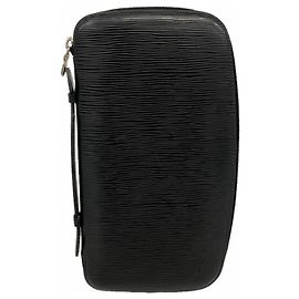 Louis Vuitton Epi Leather Organizer Atoll Long Wallet Black